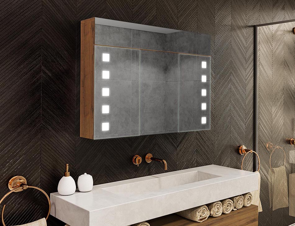 Szafka łazienkowa z lustrem LED