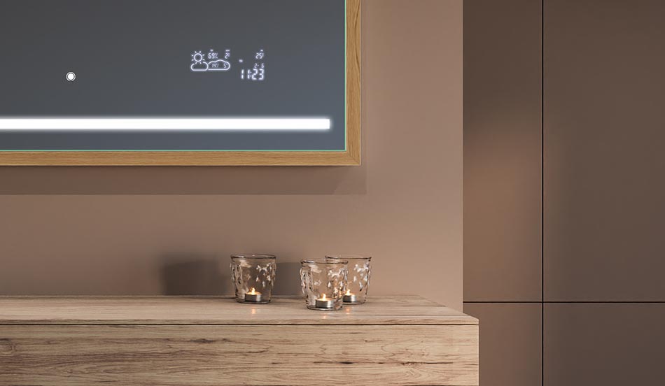 Lustro w czarnej ramie loft do nowoczesnych i minimalistycznych łazienek | ARTFORMA