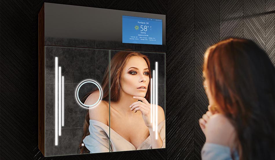 Szafka z lustrem Sarah i zintegrowanym portem USB | ARTFORMA