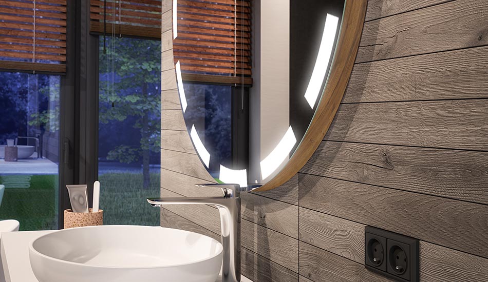 Okrągłe lustro LED z efektem ambient i eleganckim rozproszonym światłem | ARTFORMA