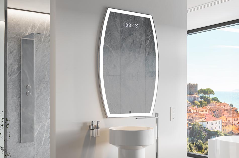 Lustro nieregularne z delikatnym podświetleniem ambient do eleganckiego wnętrza | ARTFORMA