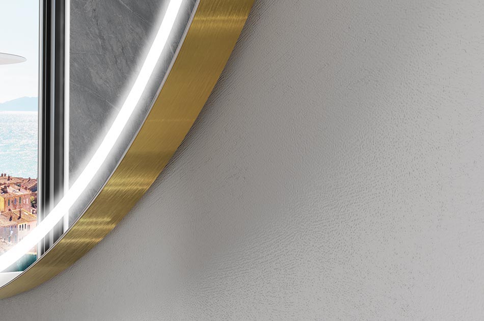 Lustro nieregularne z delikatnym podświetleniem ambient do eleganckiego wnętrza | ARTFORMA