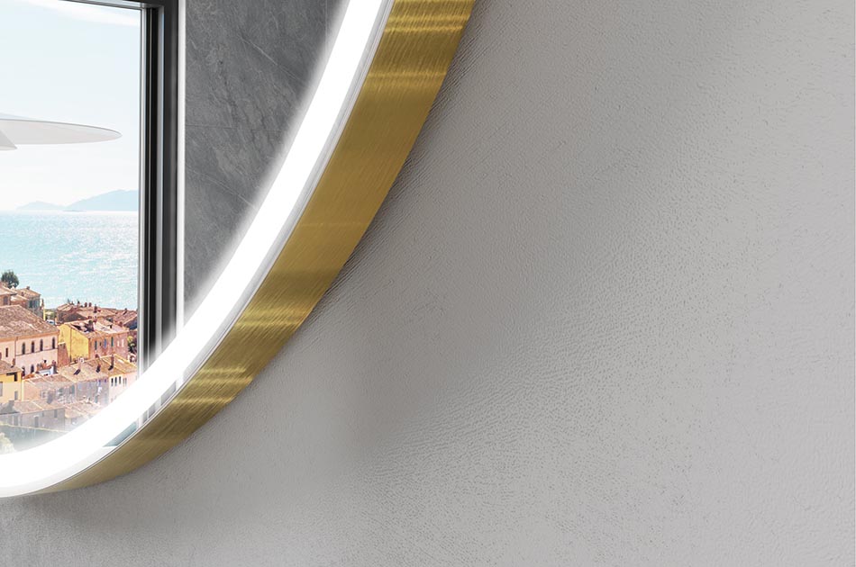 Inteligentne lustro smart w nieregularnym kształcie, idealne do nowoczesnej łazienki | ARTFORMA