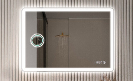 Zaokrąglone klasyczne lustra z podświetleniem