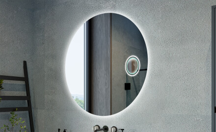 Okrągłe klasyczne lustra z podświetleniem