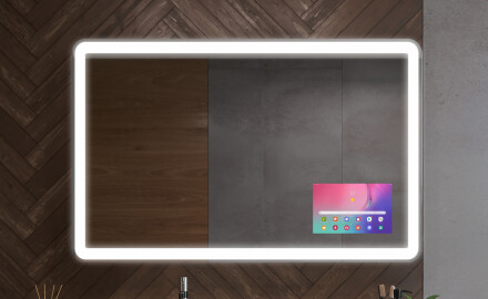 Zaokrąglone lustra z dekoracyjną pokrywą