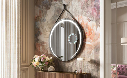 Lustro wiszące z oświetleniem LED