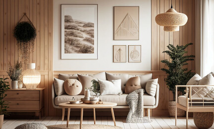 Salon w stylu skandynawskim – jasne barwy i naturalne materiały w salonie