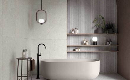 Gres na podłogę 60x120 cm taupe mat A4H1102 Shellstone Taupe