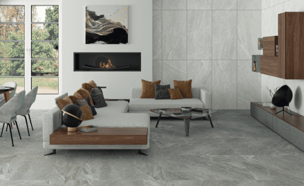 Gres Szkliwiony na podłogę 60x120cm jasny szary mat rektyfikowany A4H125 Materia Pearl