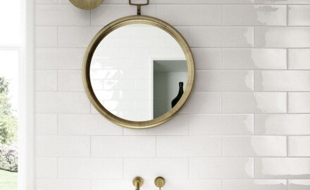 Płytka ceramiczna na ścianę 10x30 biała połysk płaska A4H17 Blanco Brillo