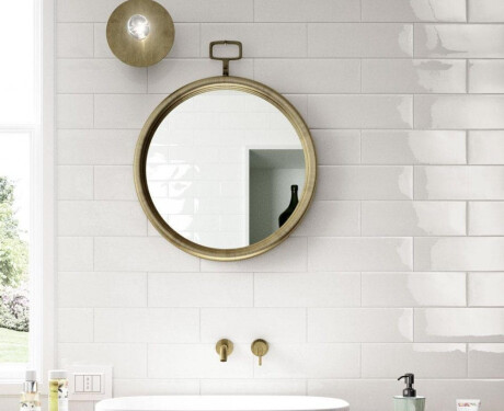 Płytka ceramiczna na ścianę 10x30 biała połysk płaska A4H17 Blanco Brillo