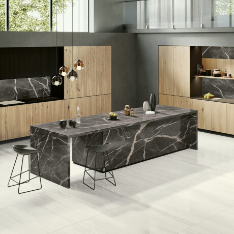 Płytka gresowa wielkoformatowa na podłogę 120×280 cm szara matowa z delikatną żyłą rektyfikowana A4H186 Dolomite #5