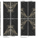 Płytka gresowa wielkoformatowa na podłogę 120x280cm Bookmatch czarna w połysku ze złotą żyłą rektyfikowana A4H203 Pierre Black #3