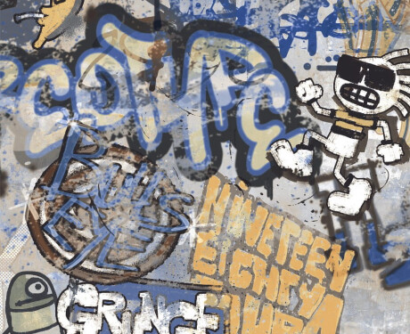 Gres szkliwiony na podłogę 120x280 cm szary matowy rektyfikowany A4H248 City Graffiti Grey