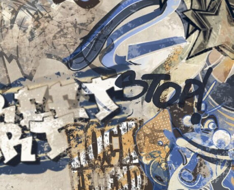 Gres szkliwiony na podłogę wielkoformatowy 120x280 cm beżowy matowy rektyfikowany A4H255 City Graffiti Beige