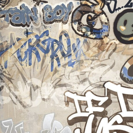 Gres szkliwiony na podłogę wielkoformatowy 120x280 cm beżowy matowy rektyfikowany A4H255 City Graffiti Beige #4