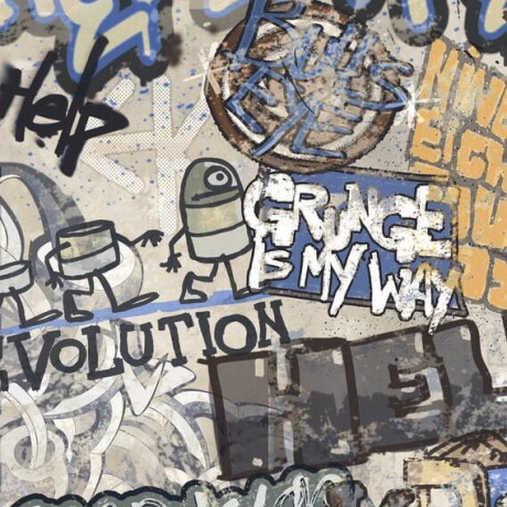 Gres szkliwiony na podłogę wielkoformatowy 120x280 cm beżowy matowy rektyfikowany A4H255 City Graffiti Beige #6