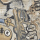 Gres szkliwiony na podłogę wielkoformatowy 120x280 cm beżowy matowy rektyfikowany A4H255 City Graffiti Beige #7
