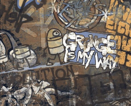 Gres szkliwiony na podłogę wielkoformatowy 120x280 cm matowy rektyfikowany A4H262 City Graffiti Multicolor
