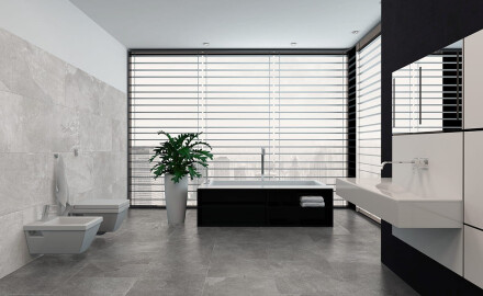 Płytka gresowa 60x120 cm kamienny biały mat A4H291 Lop White