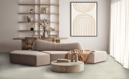 Gres szkliwiony na podłogę 60x120cm jasny szary beton mat rektyfikowany A4H302 Massive Snow