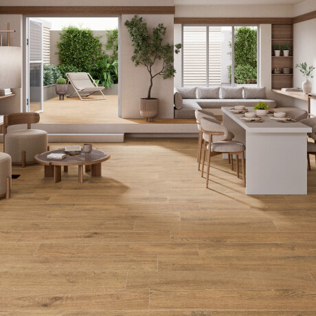 Gres na podłogę drewnopodobny 23x120 w kolorze bursztynowego dębu matowy, A4H504 Amberly Oak #3