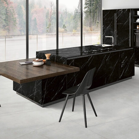 Gres wielkoformatowy 120x280 marmur czarny z białą żyłą mat A4H688 Markina Black #7