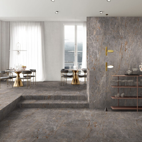 Gres na podłogę 120x120 marmur szary ze złotymi żyłami mat A4H724 Sarankolin #7
