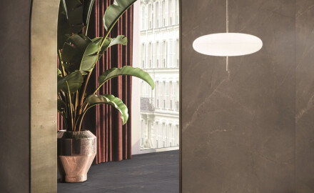 Gres wielkoformatowy 120x280 marmur z żyłami połysk A4H824 Omani Oud