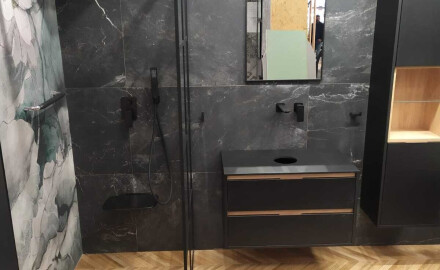 Gres Szkliwiony na podłogę 60x120cm czarny mat rektyfikowany A4H85 Iroc Black