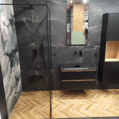 Gres Szkliwiony na podłogę 60x120cm czarny mat rektyfikowany A4H85 Iroc Black #1