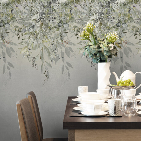 Gres na ścianę 60x120 cm szary w kwiatowe wzory mat A4H918 Flower #2