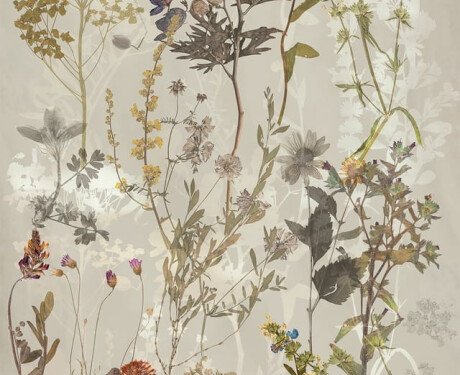 Gres na ścianę 60x120 cm szary w kwiatowe wzory mat A4H919 Glame