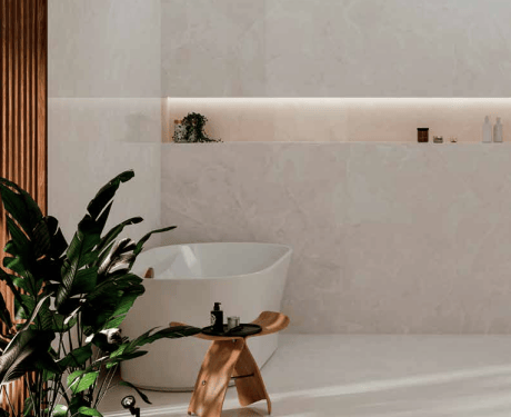 Gres wielkoformatowy100x100 marmur z żyłami połysk A4H941 Saffire Cream