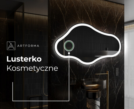 Lustro asymetryczne łazienkowe podświetlane LED C222 #4
