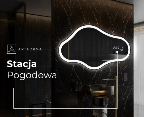 Lustro asymetryczne łazienkowe podświetlane LED C222 #6