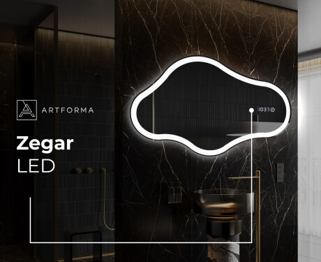 Lustro asymetryczne łazienkowe podświetlane LED C222 #7