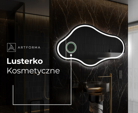 Lustro LED nieregularne z oświetleniem na ścianę C223 #4