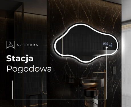 Lustro LED nieregularne z oświetleniem na ścianę C223 #6