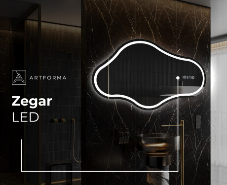 Lustro LED nieregularne z oświetleniem na ścianę C223 #7