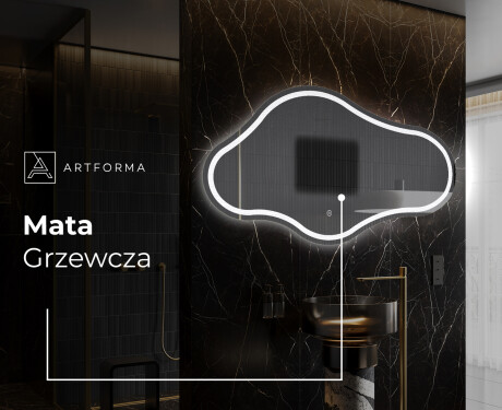 Lustro LED nieregularne z oświetleniem na ścianę C223 #8