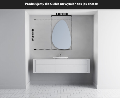 Lustro plama asymetryczne łazienkowe podświetlane LED D221 #4
