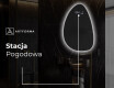 Lustro plama asymetryczne łazienkowe podświetlane LED D221 #6