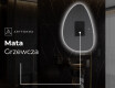 Lustro plama asymetryczne łazienkowe podświetlane LED D221 #8
