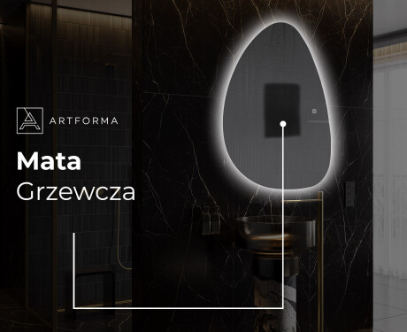 Lustro plama asymetryczne łazienkowe podświetlane LED D221 #8
