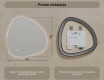 Lustro nieregularne z podświetleniem, Dual color, włącznik dotykowy, mata grzewcza #8