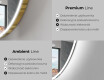 Lustro asymetryczne łazienkowe podświetlane LED EG222 #2