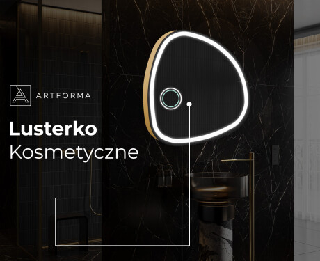 Lustro asymetryczne łazienkowe podświetlane LED EG222 #5
