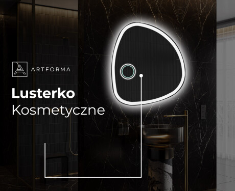 Lustro asymetryczne łazienkowe podświetlane LED EG222 #4